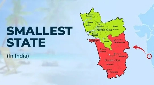 Smallest States In India Area Wise