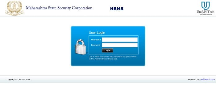 MSSC HRMS Portal Login